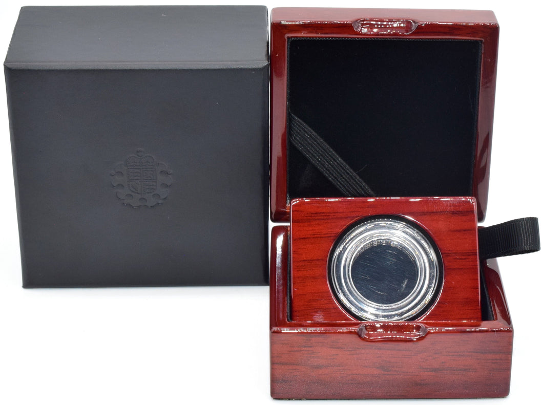 ROYAL MINT HALF SOVEREIGN MAHOGANY COIN BOX WITH CAPSULE - Coin Holders - Cambridgeshire Coins