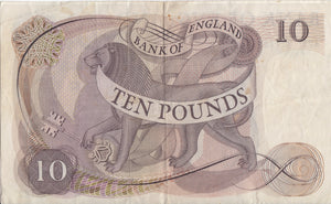 TEN POUNDS BANKNOTE FFORDE REF £10 - 75 - £10 Banknotes - Cambridgeshire Coins