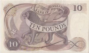 TEN POUNDS BANKNOTE HOLLOM REF £10 - 30 - £10 Banknotes - Cambridgeshire Coins