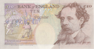 TEN POUNDS BANKNOTE KENTFIELD LAST RUN REF £10 - 84 - £10 Banknotes - Cambridgeshire Coins