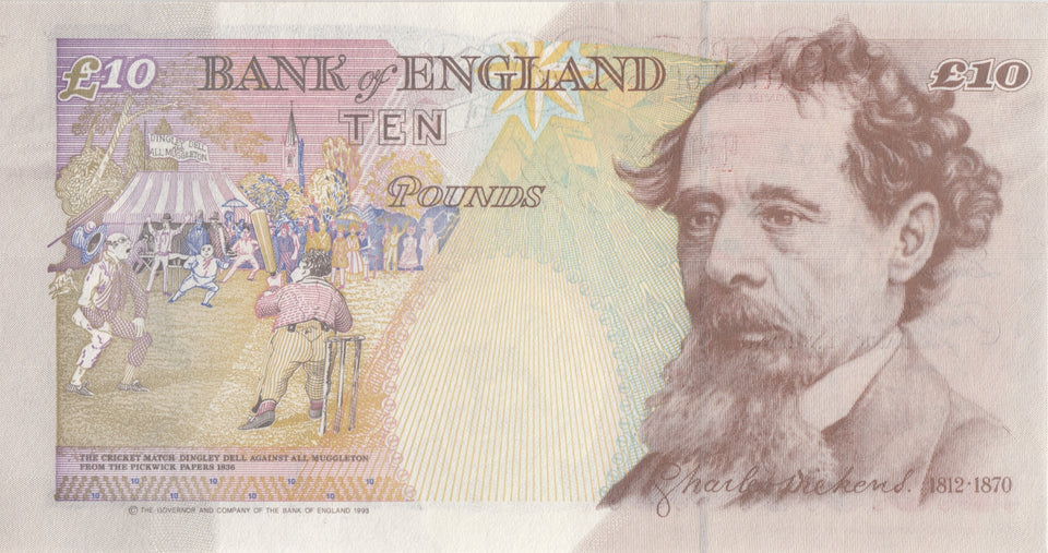 TEN POUNDS BANKNOTE KENTFIELD REF £10 - 74 - £10 Banknotes - Cambridgeshire Coins