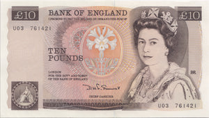 TEN POUNDS BANKNOTE SOMERSET REF £10 - 2 - £10 Banknotes - Cambridgeshire Coins