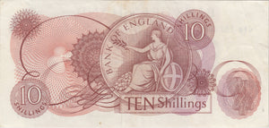 TEN SHILLINGS BANKNOTE HOLLOM REF SHIL - 13 - 10 SHILLINGS BANKNOTES - Cambridgeshire Coins