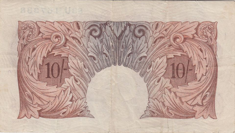 TEN SHILLINGS BANKNOTE HOLLOM REF SHIL - 14 - 10 SHILLINGS BANKNOTES - Cambridgeshire Coins