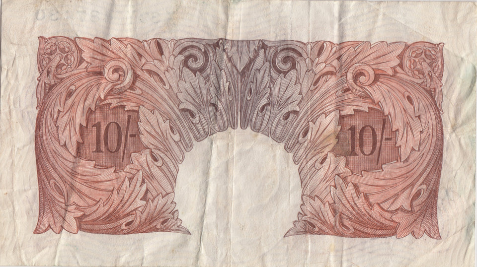 TEN SHILLINGS BANKNOTE O'BRIEN REF SHILL - 1 - 10 SHILLINGS BANKNOTES - Cambridgeshire Coins