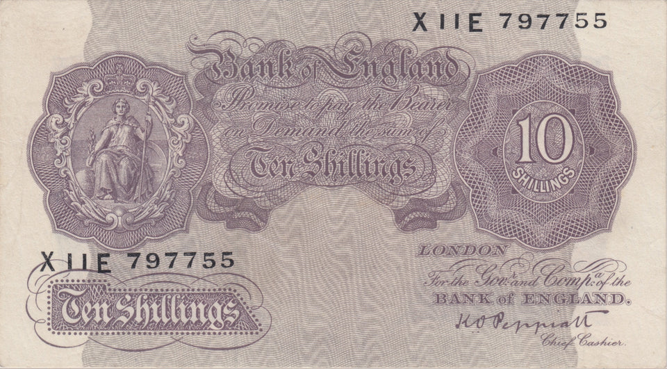 TEN SHILLINGS BANKNOTE PEPPIATT REF SHILL - 1 - 10 SHILLINGS BANKNOTES - Cambridgeshire Coins