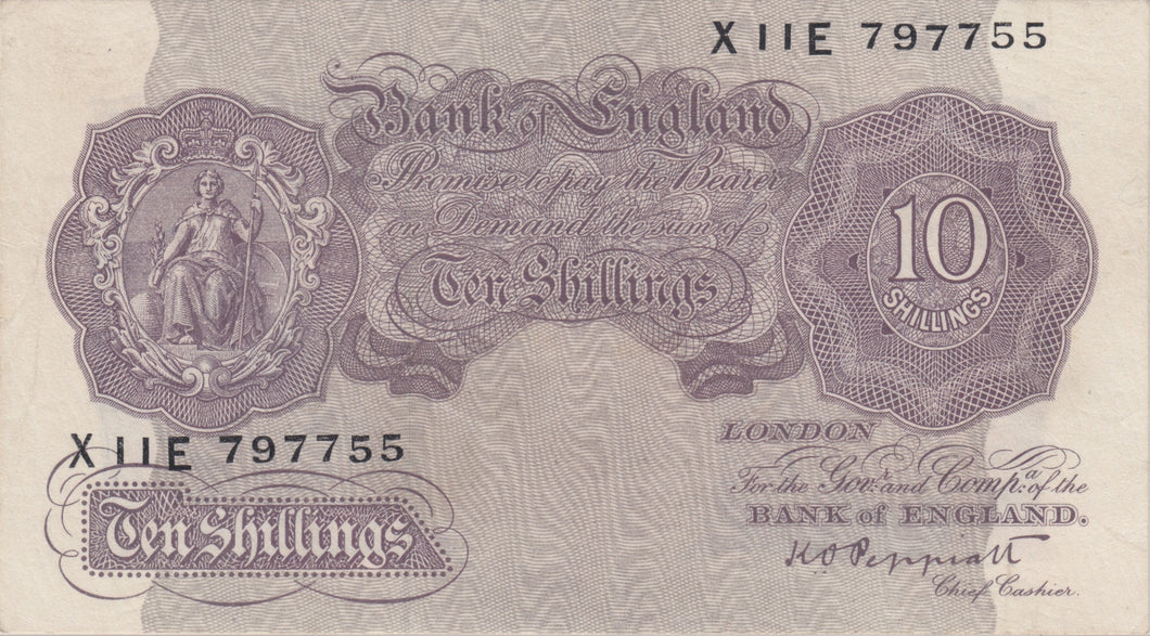 TEN SHILLINGS BANKNOTE PEPPIATT REF SHILL - 1 - 10 SHILLINGS BANKNOTES - Cambridgeshire Coins