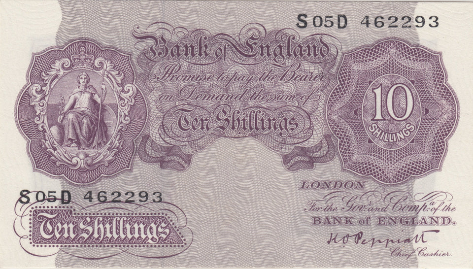 TEN SHILLINGS BANKNOTE PEPPIATT REF SHILL - 2 - 10 SHILLINGS BANKNOTES - Cambridgeshire Coins