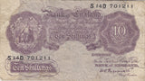 TEN SHILLINGS BANKNOTE PEPPIATT REF SHILL - 8 - 10 SHILLINGS BANKNOTES - Cambridgeshire Coins