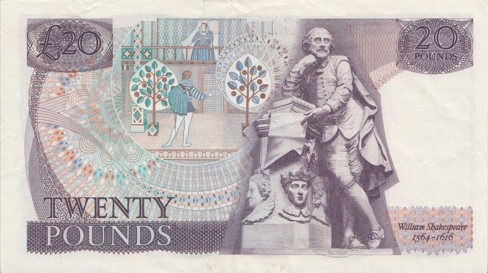 TWENTY POUNDS BANKNOTE SOMERSET REF £20 - 21 - £20 BANKNOTES - Cambridgeshire Coins