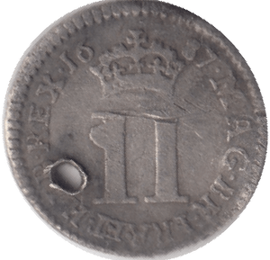 1687 SILVER HALFGROAT JAMES II - MAUNDY TWOPENCE - Cambridgeshire Coins