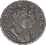 1689 MAUNDY THREEPENCE ( VF ) - Maundy Coins - Cambridgeshire Coins