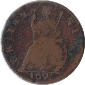 1695 FARTHING ( FINE ) - Farthing - Cambridgeshire Coins