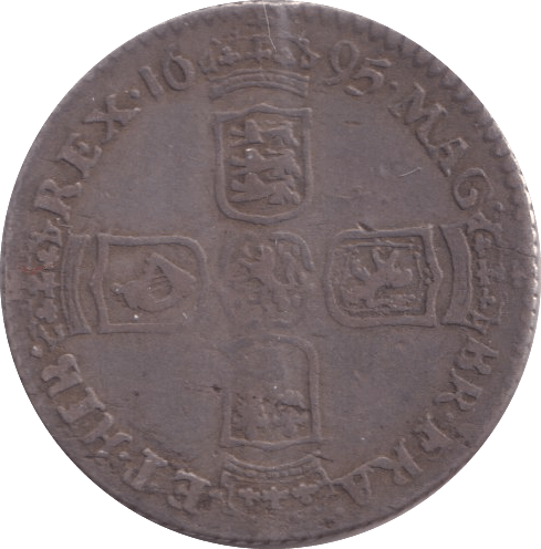 1695 SIXPENCE ( FINE ) - SIXPENCE - Cambridgeshire Coins