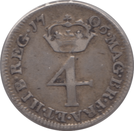 1706 MAUNDY FOURPENCE ( VF ) - Maundy Coins - Cambridgeshire Coins