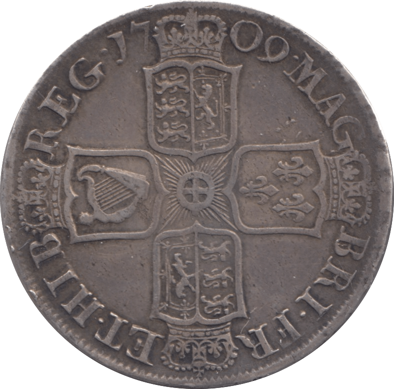 1709 HALFCROWN ( FAIR ) - Halfcrown - Cambridgeshire Coins