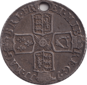 1711 SIXPENCE ( GF ) HOLED - SIXPENCE - Cambridgeshire Coins