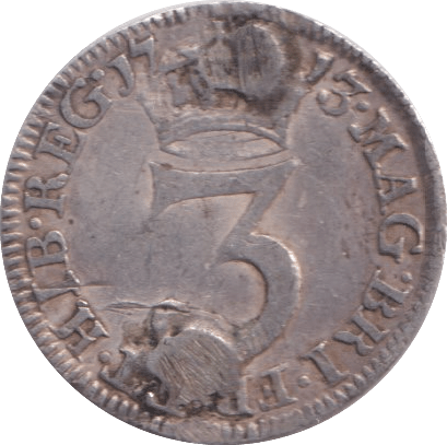 1713 THREEPENCE ( FINE ) - Threepence - Cambridgeshire Coins