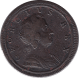 1720 HALFPENNY ( GVF ) - Farthing - Cambridgeshire Coins