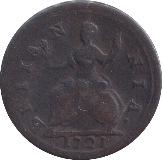 1721 FARTHING ( FINE ) - Farthing - Cambridgeshire Coins