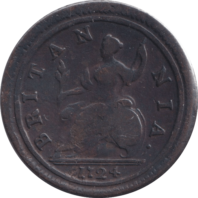 1724 HALFPENNY ( FINE ) - Halfpenny - Cambridgeshire Coins