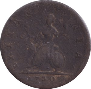 1730 FARTHING ( FAIR ) - Farthing - Cambridgeshire Coins