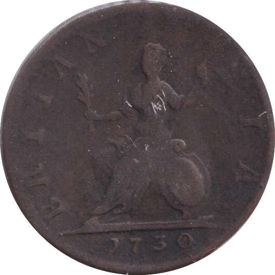 1730 FARTHING ( FINE ) - Farthing - Cambridgeshire Coins