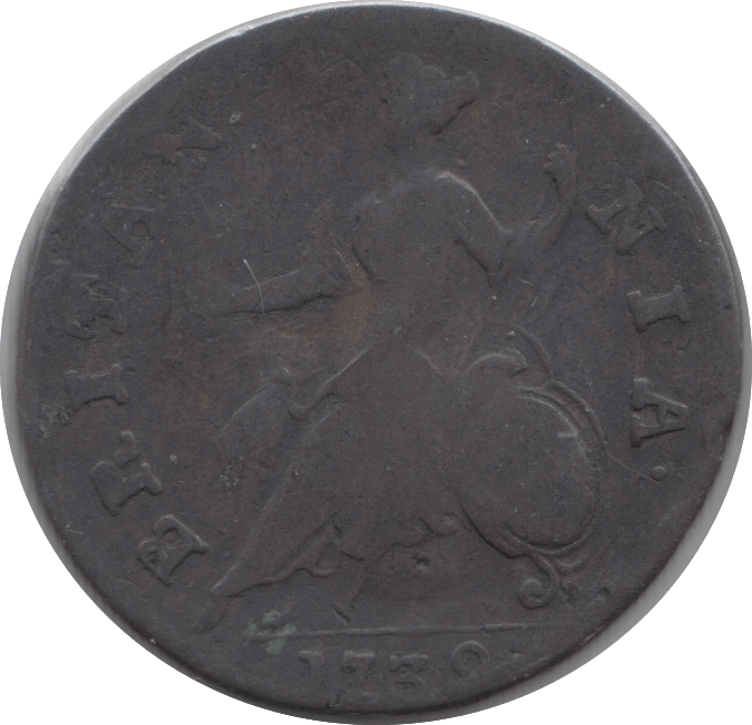 1730 HALFPENNY ( FINE ) - Halfpenny - Cambridgeshire Coins