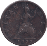 1733 FARTHING ( FINE ) - Farthing - Cambridgeshire Coins