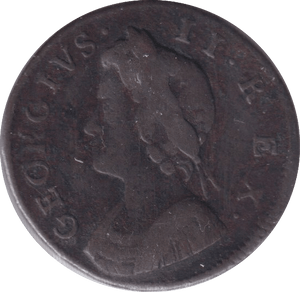 1733 FARTHING ( FINE ) - Farthing - Cambridgeshire Coins