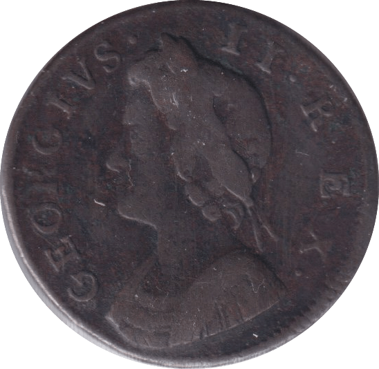 1733 FARTHING ( FINE ) - Farthing - Cambridgeshire Coins