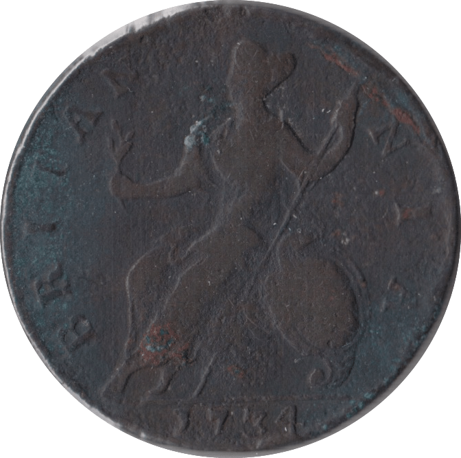 1734 HALFPENNY ( FAIR ) A - Halfpenny - Cambridgeshire Coins