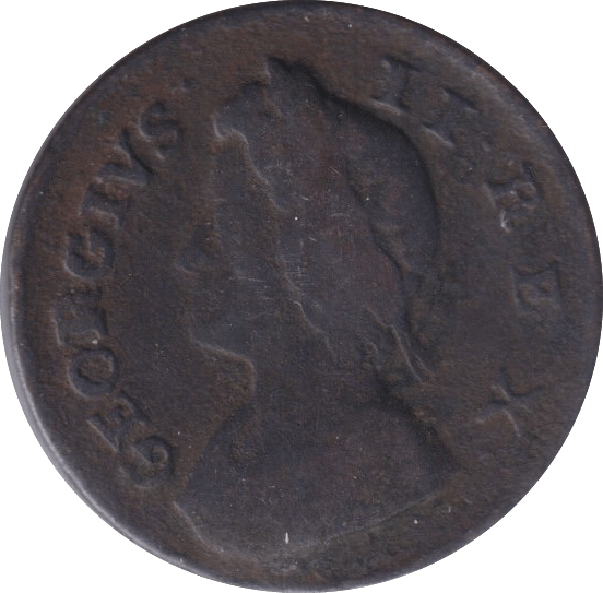 1735 FARTHING ( FINE ) - Farthing - Cambridgeshire Coins