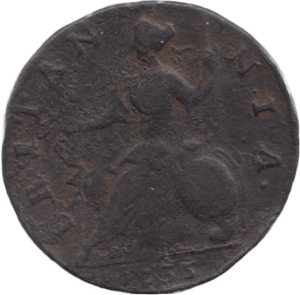 1735 HALFPENNY ( F ) - Halfpenny - Cambridgeshire Coins