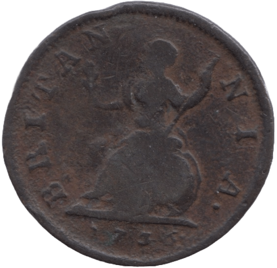 1736 FARTHING ( FINE ) - Farthing - Cambridgeshire Coins