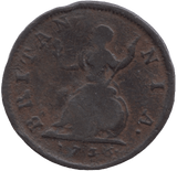 1736 FARTHING ( FINE ) - Farthing - Cambridgeshire Coins