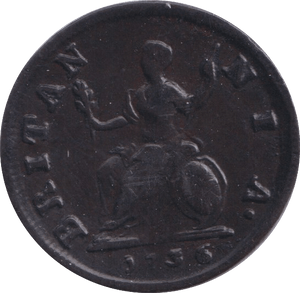 1736 FARTHING ( VF ) - Farthing - Cambridgeshire Coins