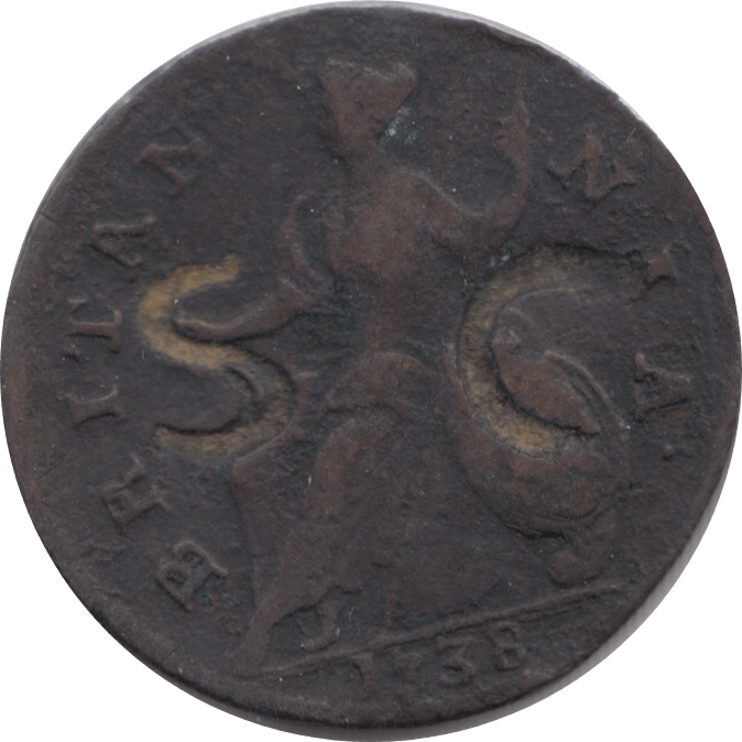 1738 HALFPENNY ( FAIR ) 2 - Halfpenny - Cambridgeshire Coins