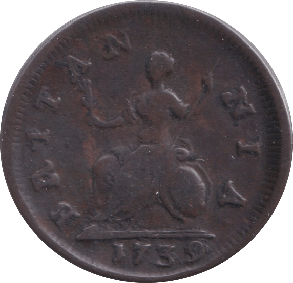 1739 FARTHING ( FINE ) - Farthing - Cambridgeshire Coins