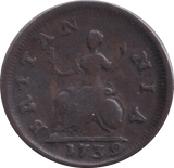 1739 FARTHING ( FINE ) - Farthing - Cambridgeshire Coins