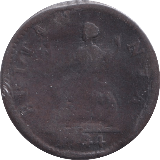 1744 FARTHING ( FAIR ) - Farthing - Cambridgeshire Coins