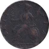 1745 HALFPENNY ( FINE ) - Halfpenny - Cambridgeshire Coins