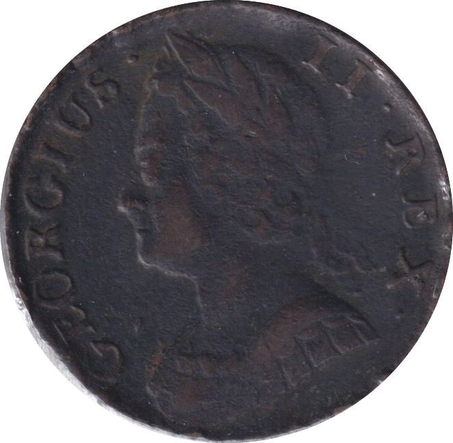 1745 HALFPENNY ( FINE ) - Halfpenny - Cambridgeshire Coins