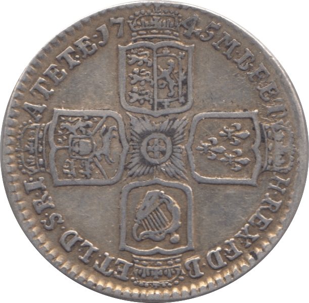 1745 SHILLING ( VF ) - SHILLING - Cambridgeshire Coins