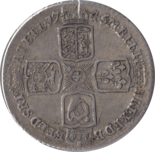 1745 SIXPENCE ( VF ) LIMA - Sixpence - Cambridgeshire Coins