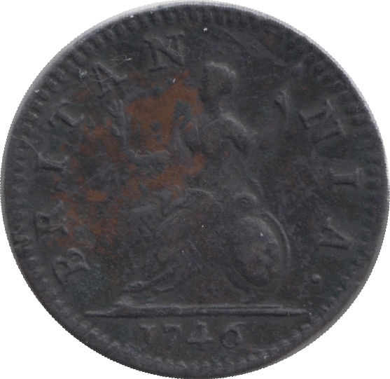 1746 FARTHING ( GVF ) - Farthing - Cambridgeshire Coins