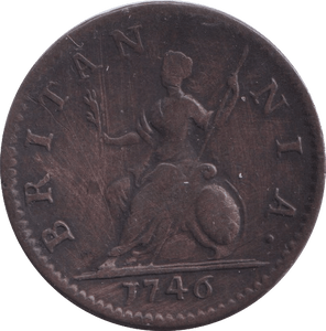 1746 FARTHING ( VF ) - Farthing - Cambridgeshire Coins