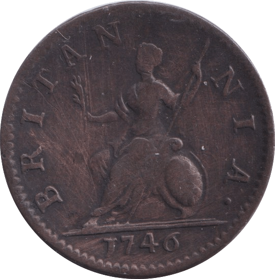 1746 FARTHING ( VF ) - Farthing - Cambridgeshire Coins