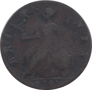 1747 HALF PENNY ( NF ) 2 - Halfpenny - Cambridgeshire Coins