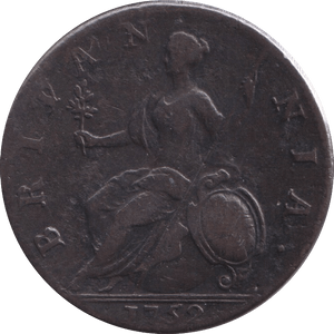 1752 HALFPENNY ( VF ) - Halfpenny - Cambridgeshire Coins